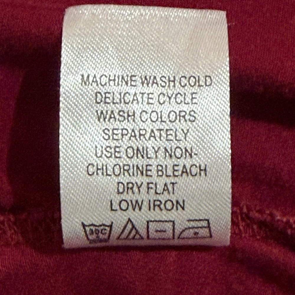 Ellos Deep Red Burgundy Garment Women Sz Large Crewneck Shaft Relaxed Dress‎ - Picture 7 of 7